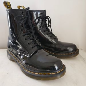 Dr Martens 1460W Patent Leather Lampers Boots size 8 US